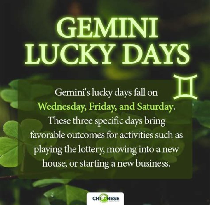 What are the lucky days for Gemini?