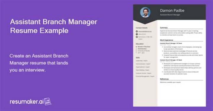 What are the responsibilities of assistant branch manager?
