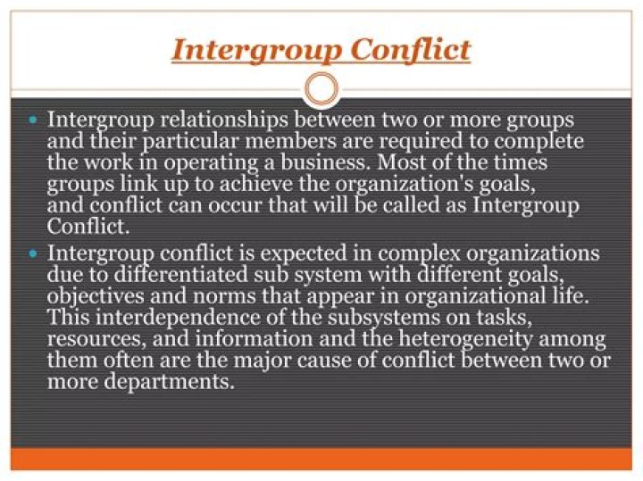 What are the sources of intergroup conflict?