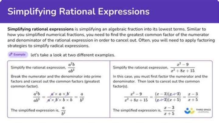 What are the steps to simplify rational expressions?