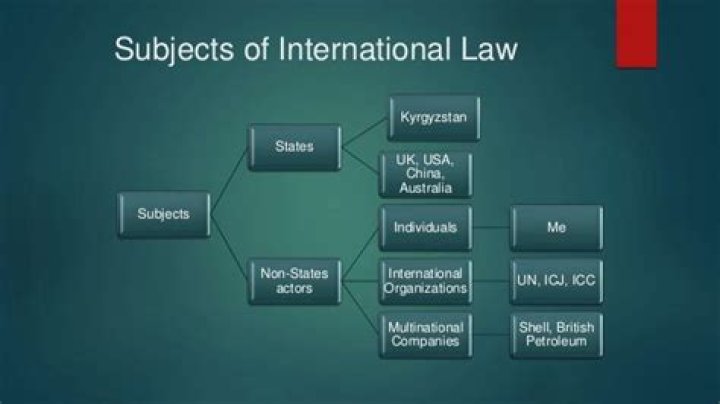 What are the subjects of international law?
