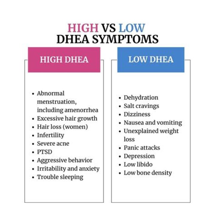 What are the symptoms of high DHEA?