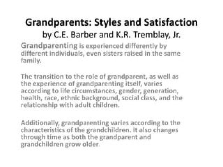 What are the three styles of grandparenting?