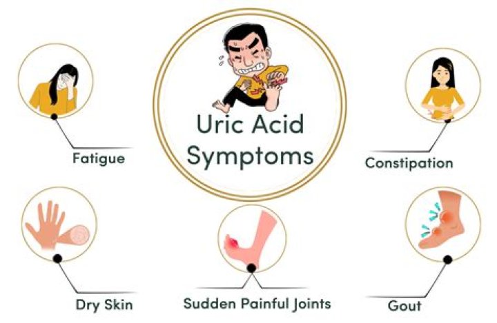 What are the three symptoms of uric acid?