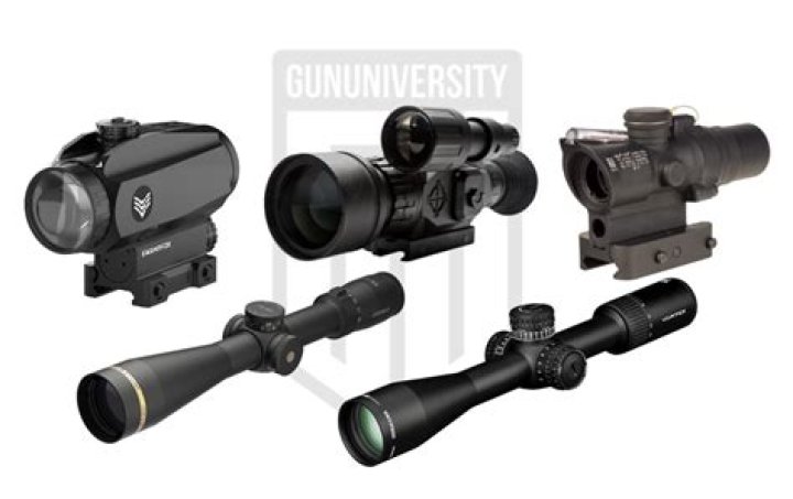 What are the two types of rifle scopes?