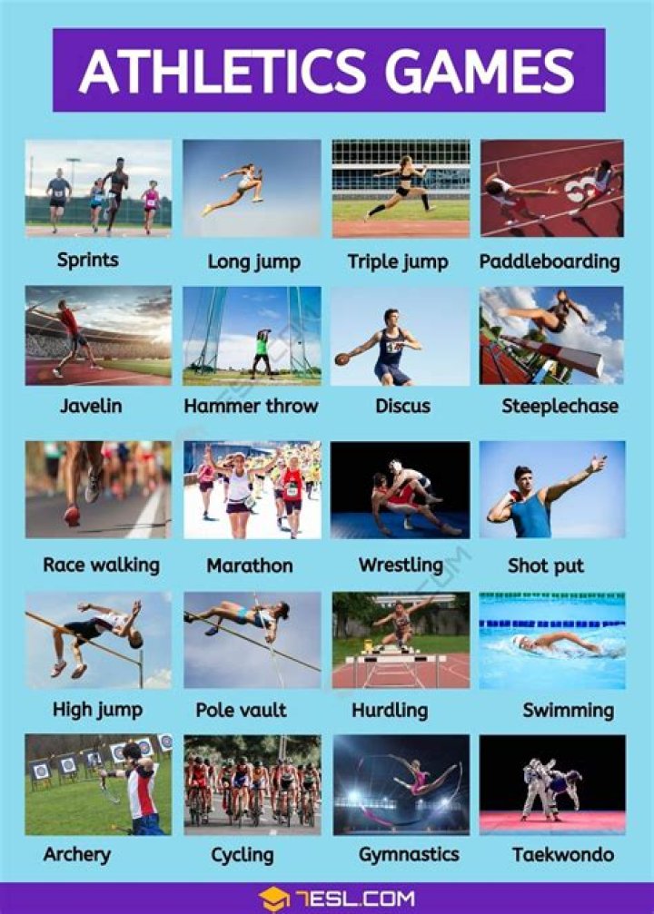 What are the types of athletics games?