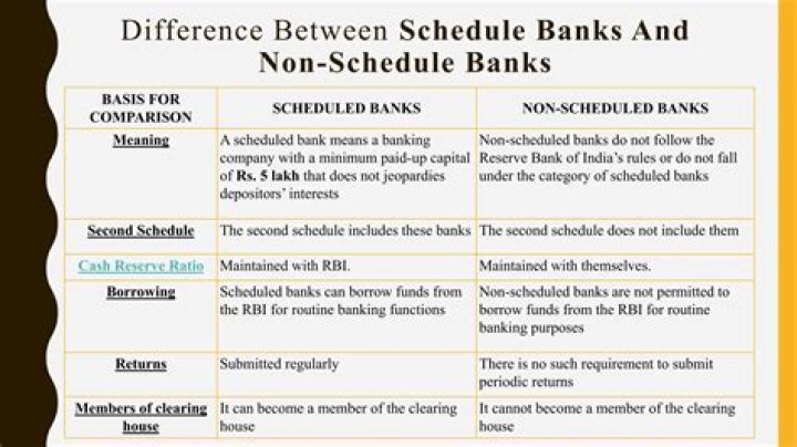 What are the types of non scheduled banks?