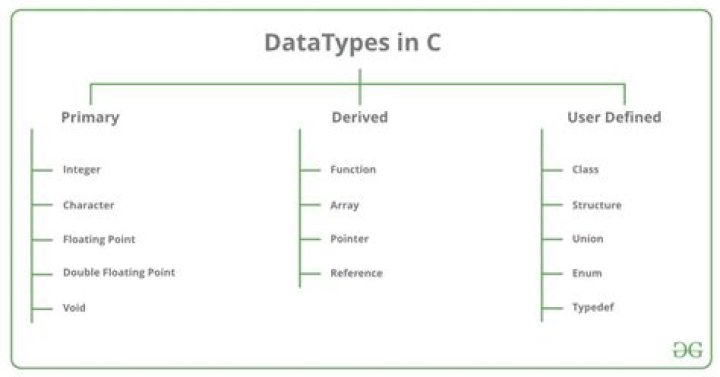 What are the various data types in C explain with example?