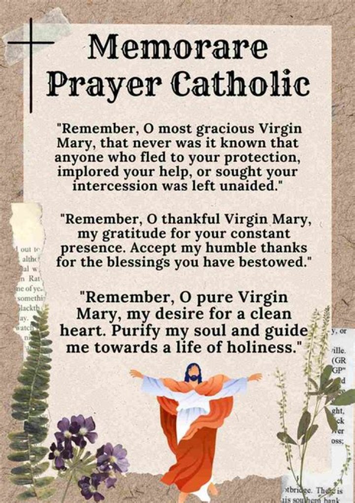 What are the words to the Catholic prayer the memorare?