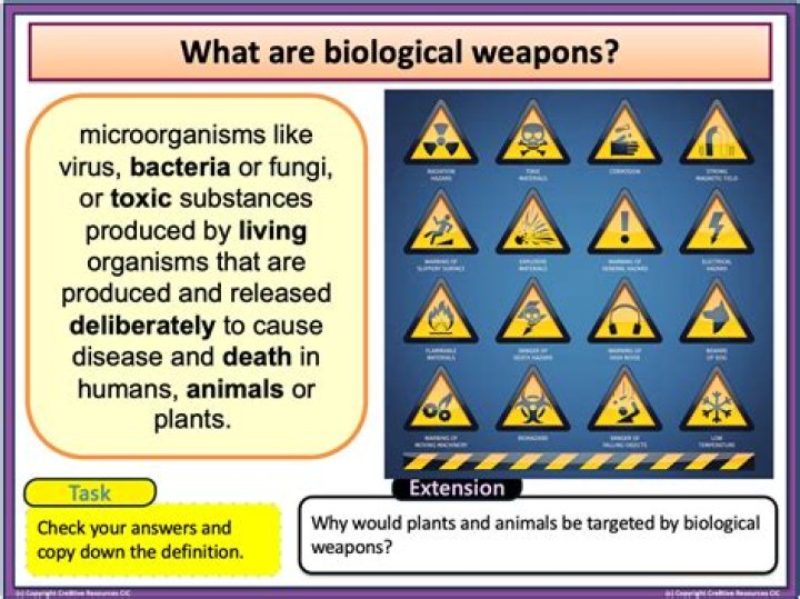 What are three types of biological weapons?
