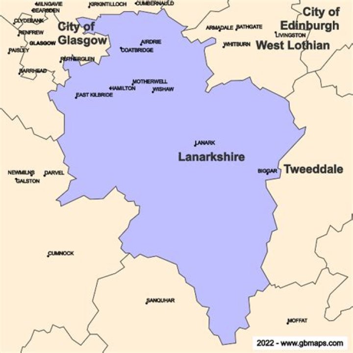 What areas are in Lanarkshire?