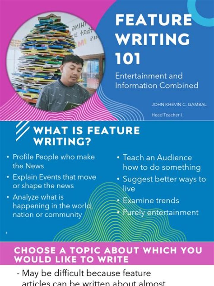 What best defines feature writing?