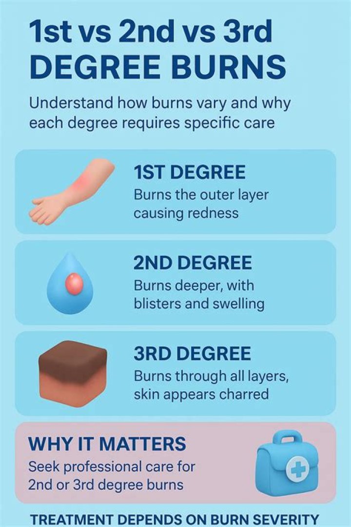 What can cause 1st degree burns?