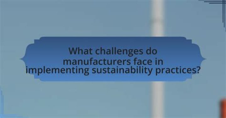 What challenges do manufacturers face?