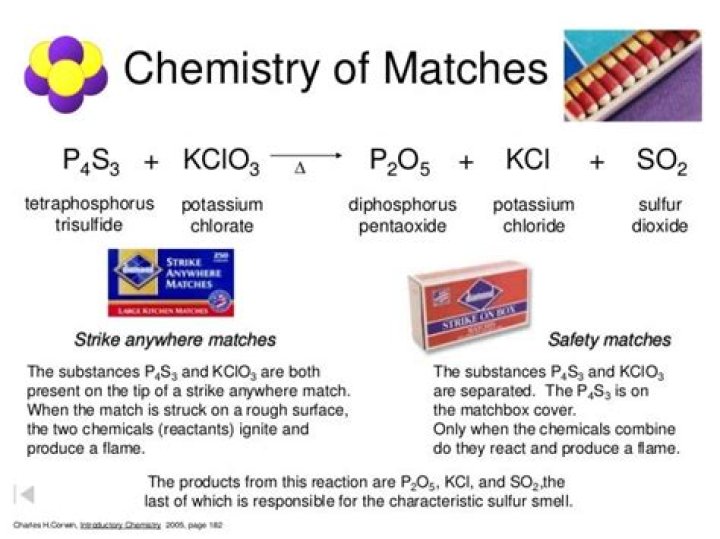What chemicals are in matches?