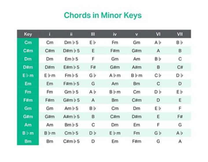 What chords are in key of B minor?