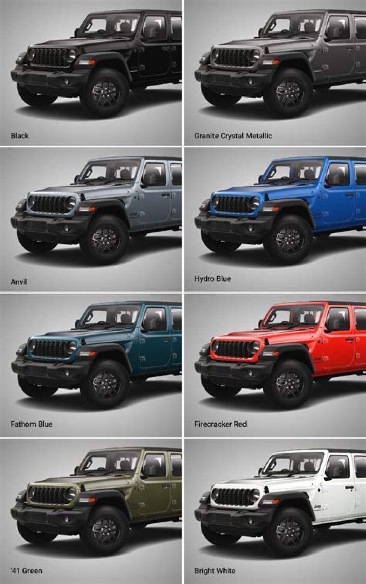 What colors did the 2014 Jeep Wrangler come in?