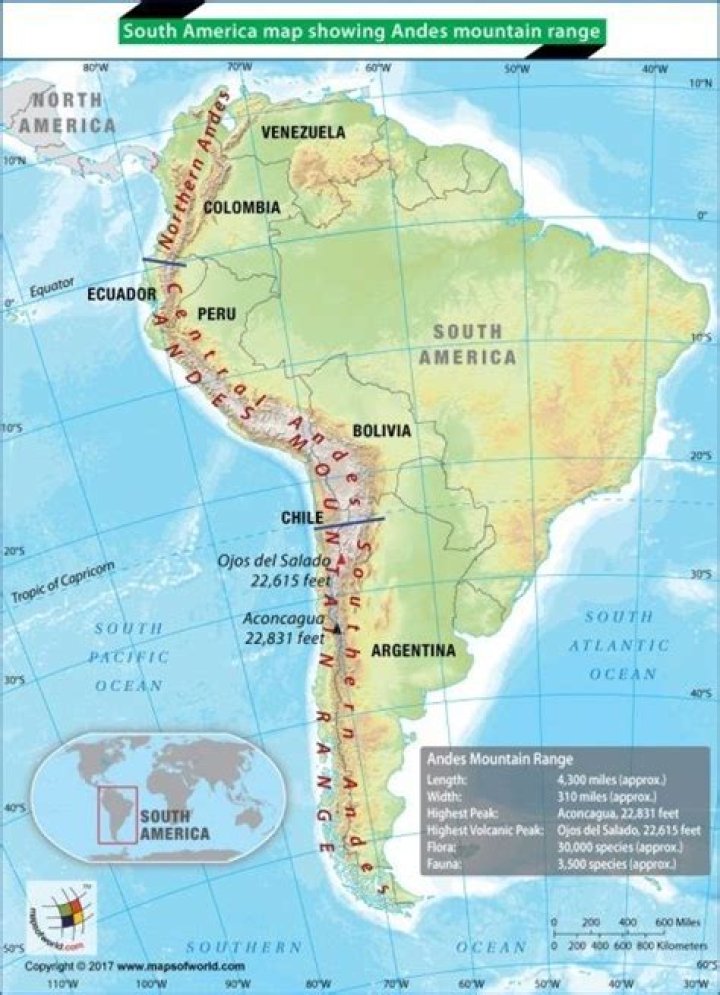 What country is Andes Mountains located in?