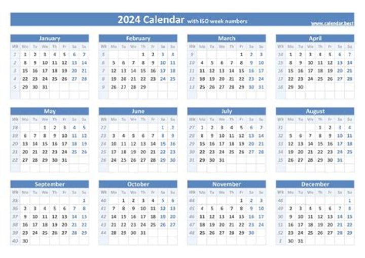 What day of the week does the calendar start on?