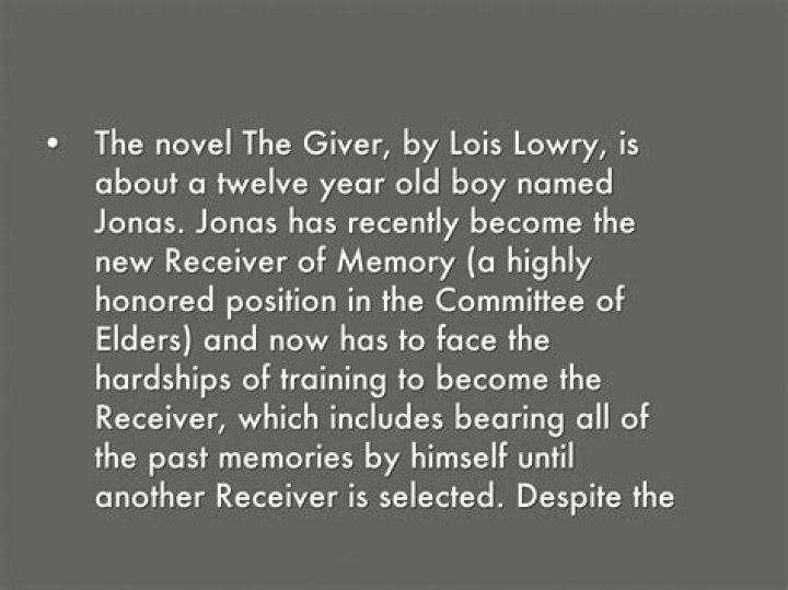 What did Jonas have to do to get his first memory?