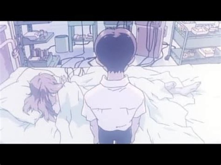 What did Shinji do in the hospital scene?