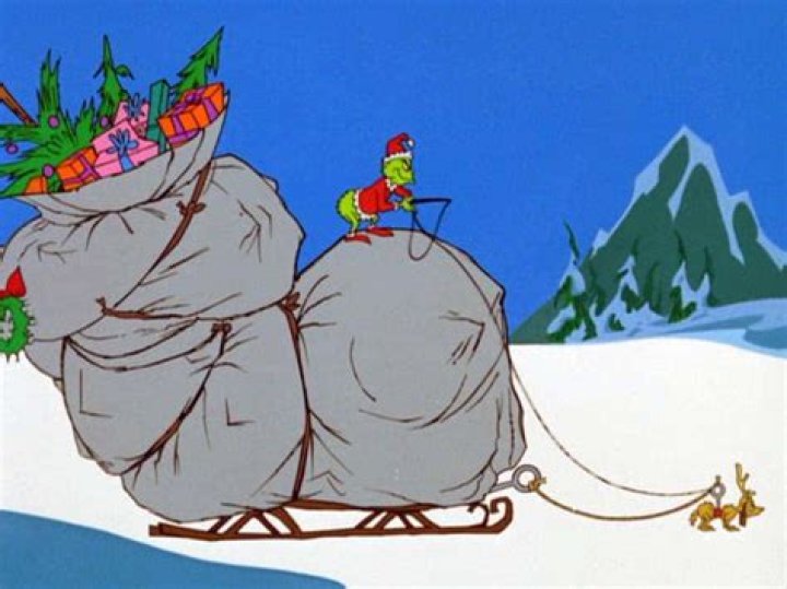 What did the Grinch load his sleigh with?
