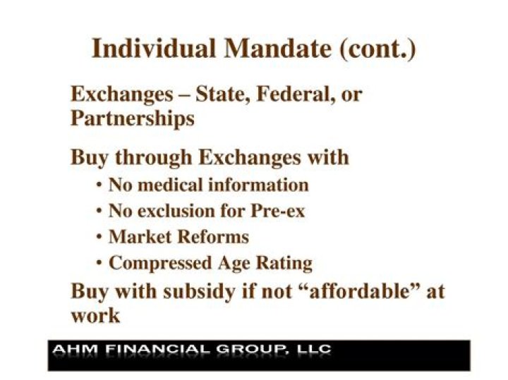 What did the individual mandate in 2014 require?