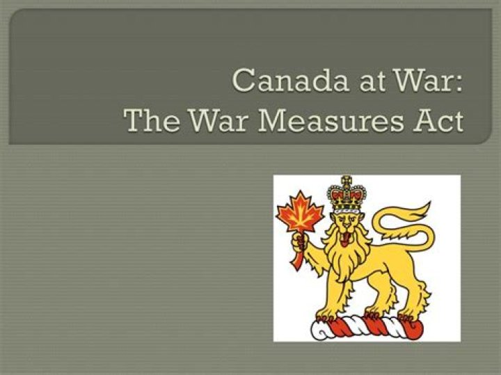 What did the War Measures Act do for Canada?