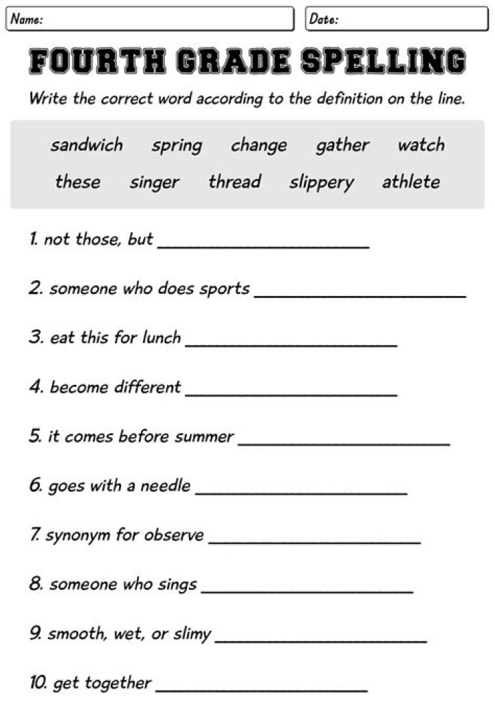 What do 4th graders learn in English?