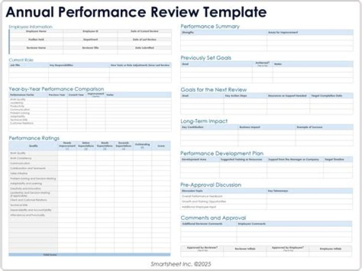 What do you say in an annual performance review?