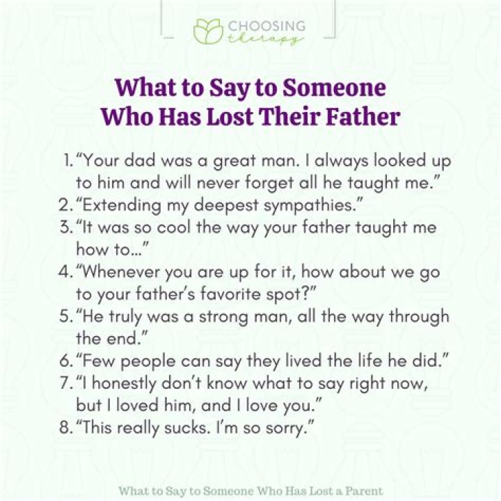 What do you say to someone who lost their stepfather?