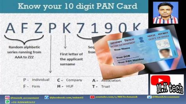 What does 10 digit PAN number mean?