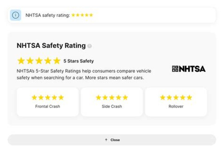 What does 5 star safety rating mean?