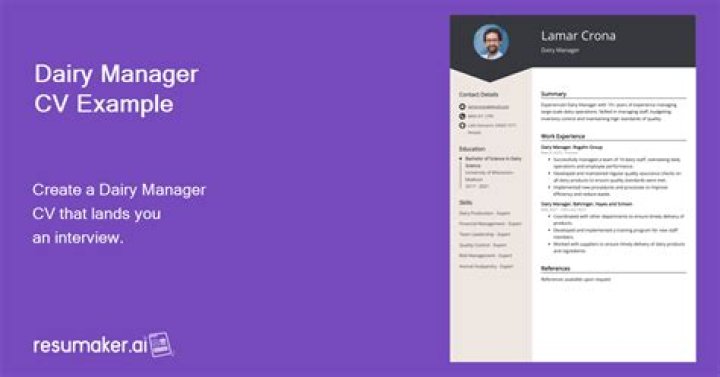 What does a dairy manager do?