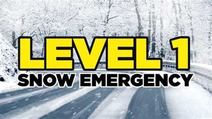 What does a Level 1 snow emergency mean in Ohio?