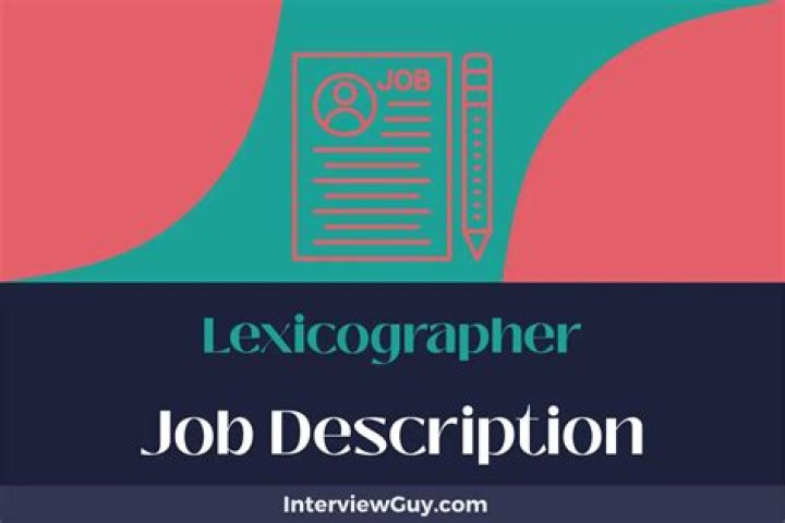 What does a lexicographer do?