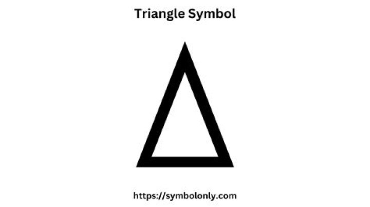 What does a triangle symbol symbolize?