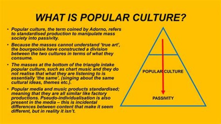 What does Adorno say about popular culture?