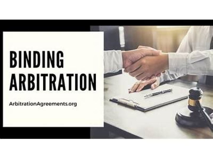 What does binding arbitration mean?