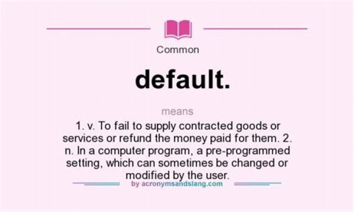 What does default mean on computer?