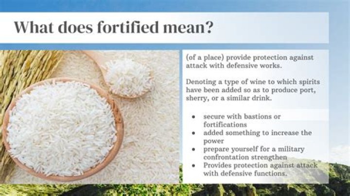 What does fortified mean in food?