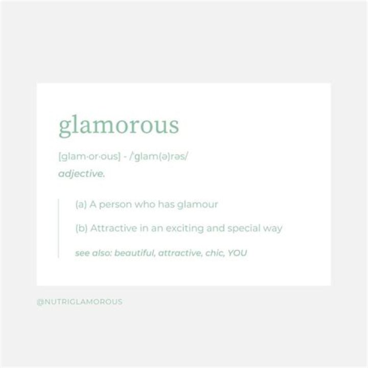 What does glamorous mean?