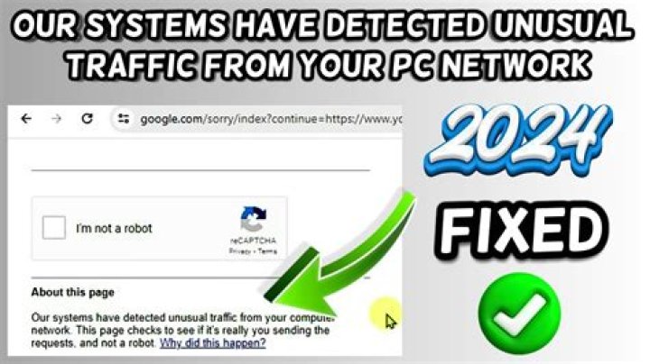 What does it mean when Google detects unusual traffic?