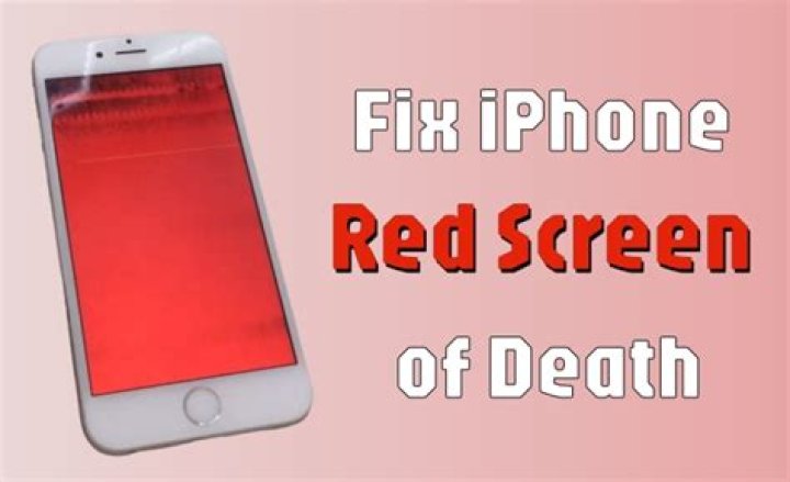 What does it mean when my iPhone screen turns red?