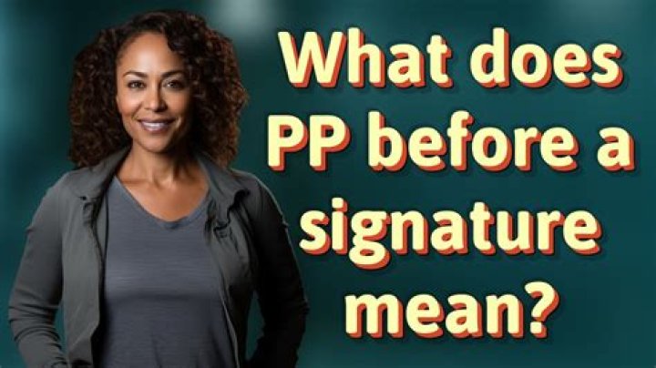 What does my PP stand for?