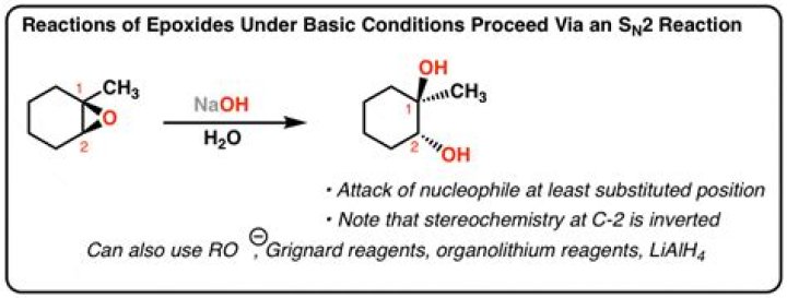 What does NaOH do to epoxides?
