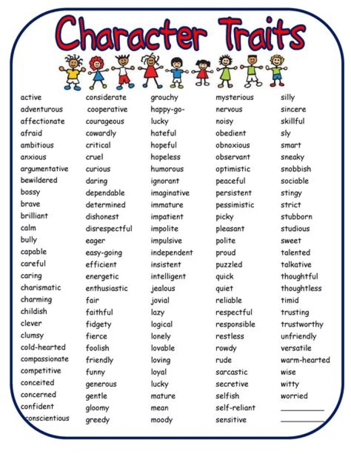 What does personality traits mean for kids?