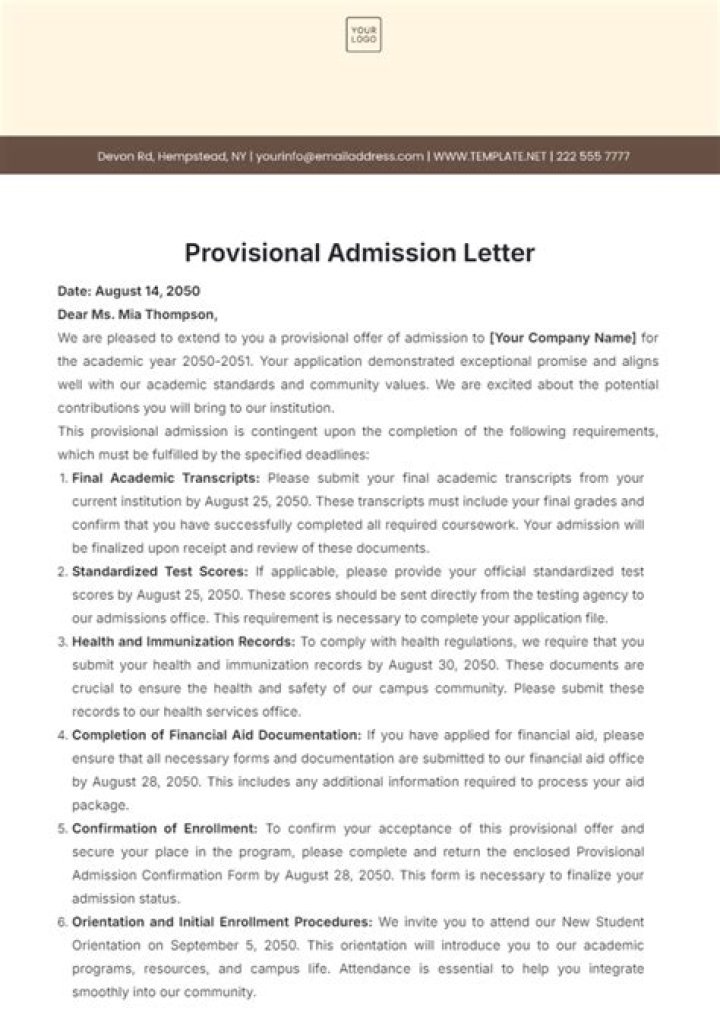 What does provisional admission mean Csulb?