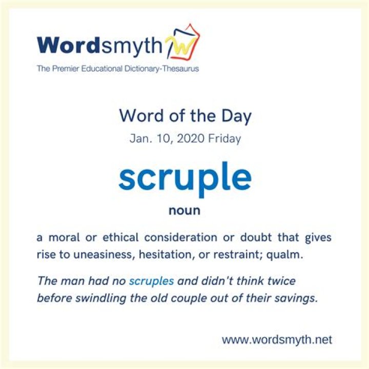 What does scruple mean today?