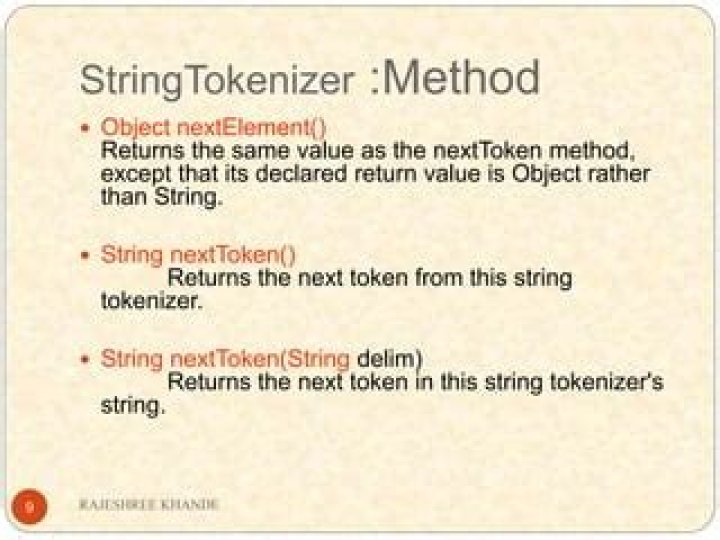 What does StringTokenizer return?